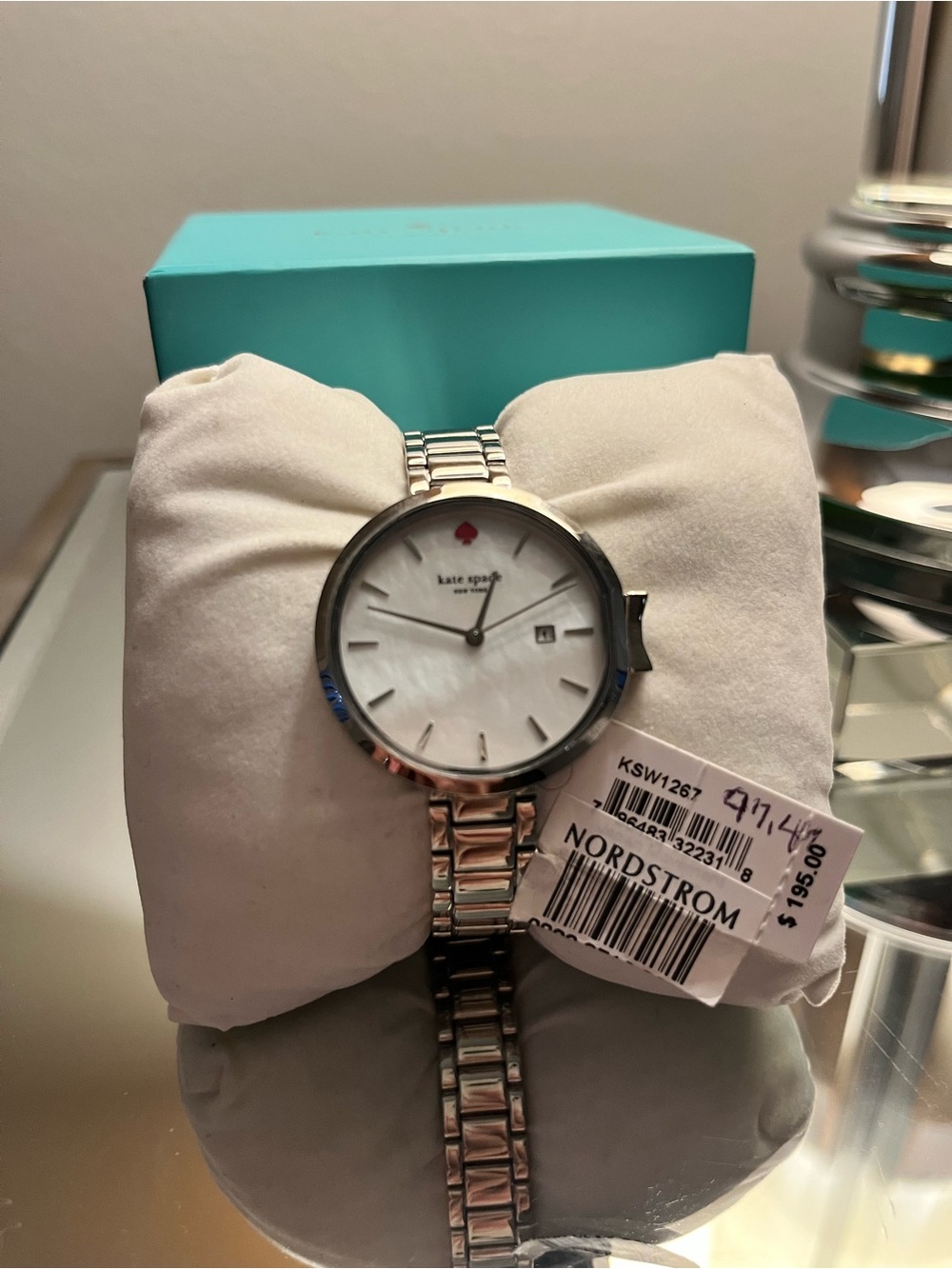 Kate Spade Silver-Tone Women’s Bracelet Watch with White Dial